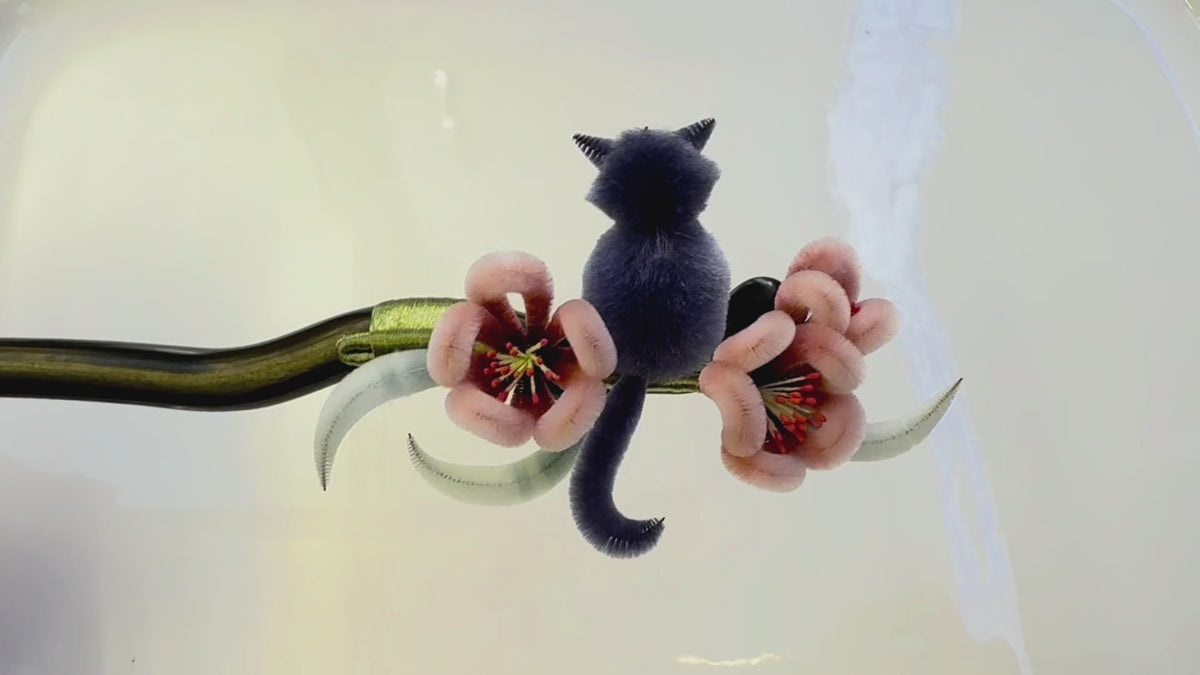 花灵猫 · 扬州绒花发簪