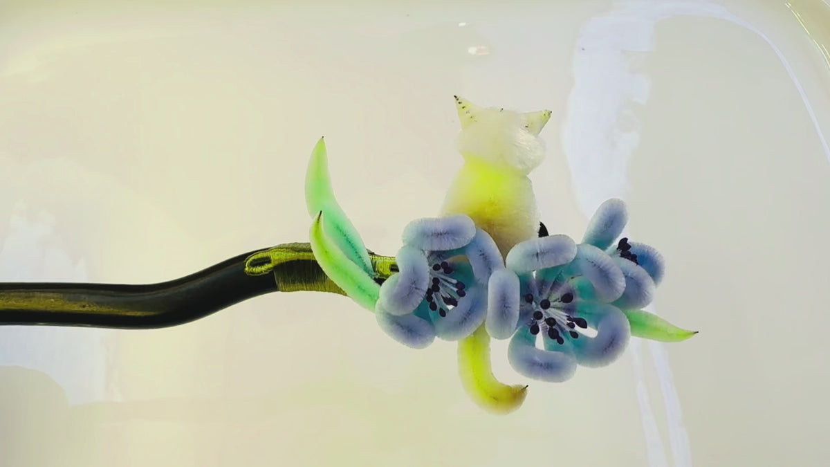 花灵猫 · 扬州绒花发簪